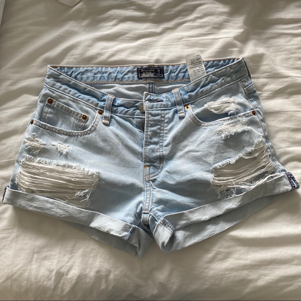 Abercrombie & Fitch Ames Low Rose Jean Shorts